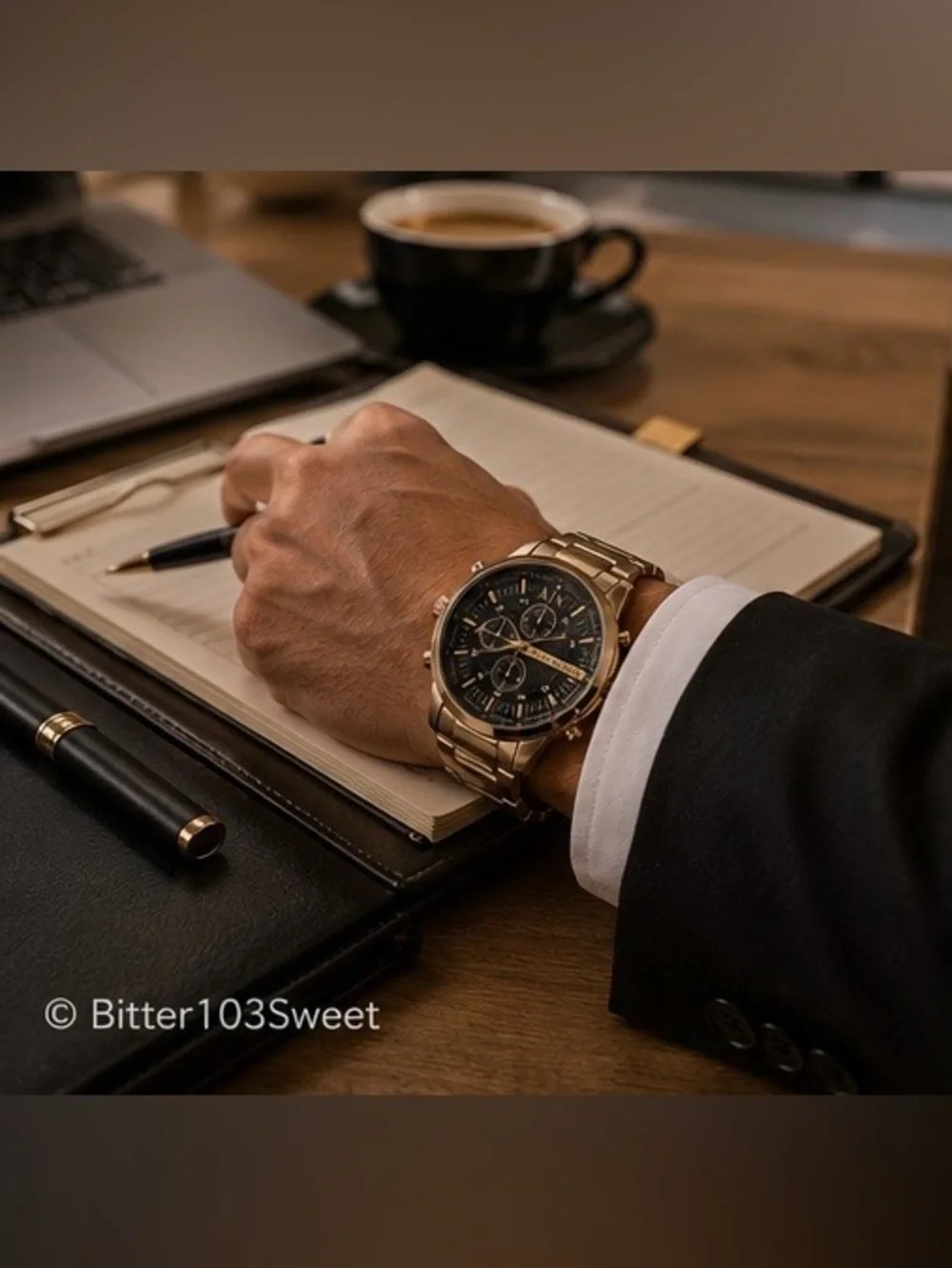 Armani Exchange A|X Men’s Gold-Tone Watch | Luxury Business Dress Wristwatch
